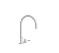 Grifo monomando de repisa para lavabo con acabado blanco mate y instalación libre Study Tres