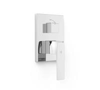 Grifo monomando empotrable de dos vías con volante distribuidor latón con acabado cromado SLIM EXCLUSIVE TRES - Con cuerpo empotrable