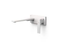 Grifo monomando empotrado para lavabo acabado blanco mate Slim TRES - Sin cuerpo empotrable