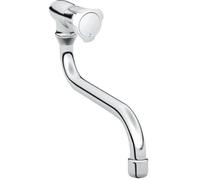 Grifo monomando Grohe Costa L, indicador azul, caño articulado, cromo, 1 unidad.
