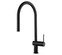 Grifo de cocina monomando extraíble con difusor doble jet de acabado negro mate Berna de Imex - Negro / Latón / Imex