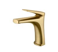 Grifo monomando lavabo sobre repisa oro cepillado Imex - Oro / Sin válvula click-clack