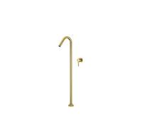 Grifo monomando para bañera exenta fabricado en latón de color dorado cepillado Jucar de Valaz