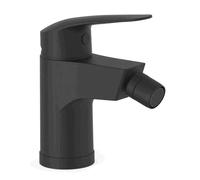 Grifo monomando para bidé con latiguillos flexibles de alimentación con acabado negro mate Base Plus TRES