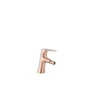 Grifo monomando para bidé con rótula orientable y aireador oculto de silicona en color oro rosa mate Fuji Tres