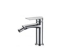 IMEX Grifo monomando para lavabo Suecia – latón cromado, caño recto, válvula click-clack