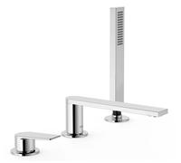 Grifo monomando para borde de bañera con acabado cromado Project Tres
