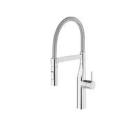 Grifo monomando para cocina con caño giratorio y muelle de dos funciones acabado cromado Pro Glera Roca