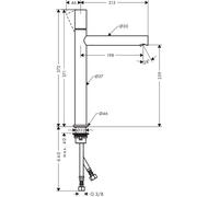 Grifo monomando para lavabo AXOR UNO 260, diseño minimalista, cromo