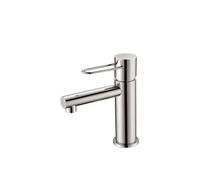 Grifo monomando para lavabo con cierre cerámico de diseño moderno y acabado cromado Milos de Imex - Con válvula click-clack