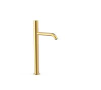 Grifo monomando para lavabo con latiguillos flexibles acabado oro mate Study Tres