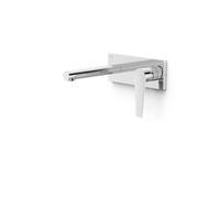Grifo monomando para lavabo con placa de instalación empotrada y acabado cromado Class Tres