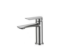 Grifo monomando para lavabo con un cartucho cerámico en color níquel cepillado Ural de Imex - Sin válvula
