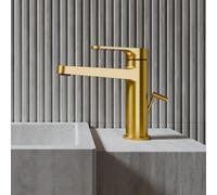 Grifo monomando para lavabo de la serie Steinberg 343, con juego de desagüe, altura de 16,2 cm