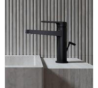 Grifo monomando para lavabo de la serie Steinberg 343, con juego de desagüe, altura de 16,2 cm