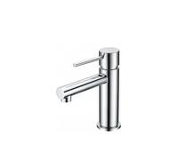 Grifo monomando para lavabo fabricado en latón cromado con discos de cerámica Stick Milos de Imex - Con válvula click-clack