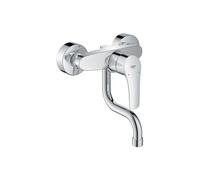 Grifo monomando para lavabo GROHE Eurosmart, con caño articulado, conexiones "S" y acabado cromado