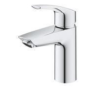 Grifo monomando para lavabo Grohe Eurosmart, talla M, cromo, limitador de caudal 5,7 l/min, cartucho cerámico de 28 mm, tapón push-open.