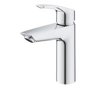Grifo monomando para lavabo Grohe Eurosmart, tamaño S, cromo, limitador de caudal 5,7 l/min, cartucho cerámico de 28 mm, tapón push-open.