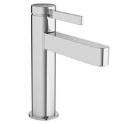 Grifo monomando para lavabo Hansgrohe Finoris 110 CoolStart, con sistema de desagüe con varilla, acabado cromado