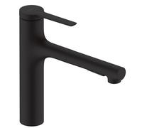 Grifo monomando para lavabo Hansgrohe, modelo 160 Zesis M33, con caño extraíble, 2 chorros, sistema sBox lite y acabado mate