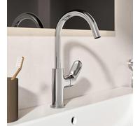 Grifo monomando para lavabo Ideal Standard Ceralife O, modelo H200, con sistema de apertura mediante presión