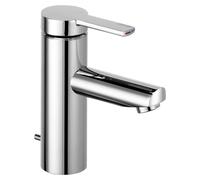 KEUCO PLAN azul mezclador monomando de lavabo 90, con juego de desagüe, 107mm de proyección, 53902010000, Color: Cromado