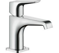 Grifo monomando para lavabo, modelo AXOR CITTERIO E, DN 15, para instalación horizontal, con conexión flexible, color gris oscuro, sin varilla de extracción, acabado cromado
