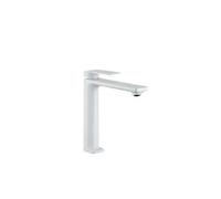 Grifo monomando para lavabo sobre encimera de caño alto con un acabado en blanco mate Fiyi de Imex - Sin válvula