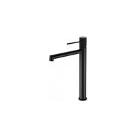 Grifo monomando para lavabo sobre encimera de caño alto en color negro mate Line de Imex - Sin válvula