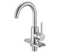 Grifo monomando para lavaplatos VEVOR, grifo de cocina de latón macizo de un solo mando, disponible en versiones de 1 o 3 orificios con desagüe con pulsador, adecuado para baños, caravanas, bares, bañ
