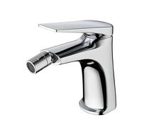 Grifo monomando sobre repisa para bidé fabricado en latón con acabado cromado Delos de Imex