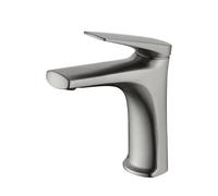 Grifo monomando sobre repisa para lavabo hecho de acero inoxidable con acabado satinado Delos de Imex