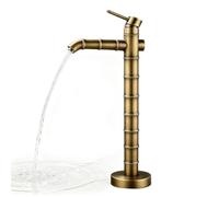 Grifo para exteriores, hidrante de agua a prueba de congelación, diseño retro de junta de bambú dorado, columna de agua de jardín vertical para patio exterior, patio trasero