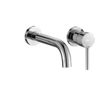Grifo para lavabo de pedestal Rea Lungo - cromo + juego de instalación