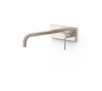 Grifo para lavabo monomando con cuerpo empotrado acabado en acero Study Tres - Con cuerpo empotrable