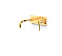Grifo para lavabo monomando con cuerpo empotrado indivisible acabado dorado Study Tres - Sin cuerpo empotrable