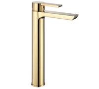 Grifo para lavabo Rea ARGUS, dorado, de altura elevada