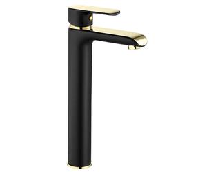 Grifo para lavabo Rea BLOOM, color y dorado, de altura elevada