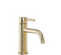 Grifo para lavabo Rea LUNGO ART, color dorado, modelo de bajo perfil