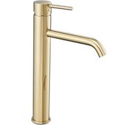 Grifo para lavabo Rea LUNGO, dorado, de altura elevada