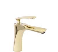 Grifo para lavabo Rea ORBIT, color dorado, modelo bajo