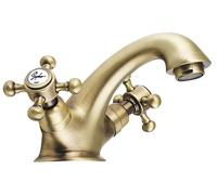 Grifo para lavabo Sapho ANTEA, con juego de desagüe, color bronce