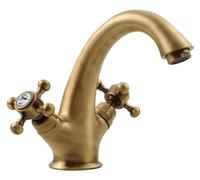 Grifo para lavabo Sapho ANTEA, con sistema de desagüe integrado, modelo alto, color bronce