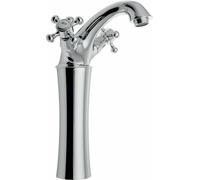 Grifo para lavabo Sapho ANTEA, modelo alto, con juego de desagüe, altura de 245 mm, acabado cromado
