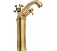 Grifo para lavabo Sapho ANTEA, modelo alto, con juego de desagüe, altura de 245 mm, color bronce