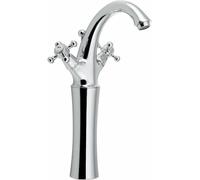 Grifo para lavabo Sapho ANTEA, modelo alto, con juego de desagüe, altura de 300 mm, acabado cromado