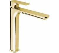 Grifo para lavabo Sapho SPY, modelo alto, con caño de latón extendido, color dorado