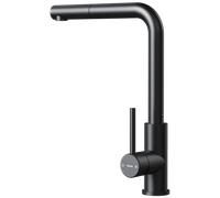 Teka Grifo de cocina UNI 9331 monomando caño alto giratorio 360º extraíble AISI 304 Negro