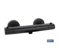 Grifo termostatico ducha negro mate modelo kerch